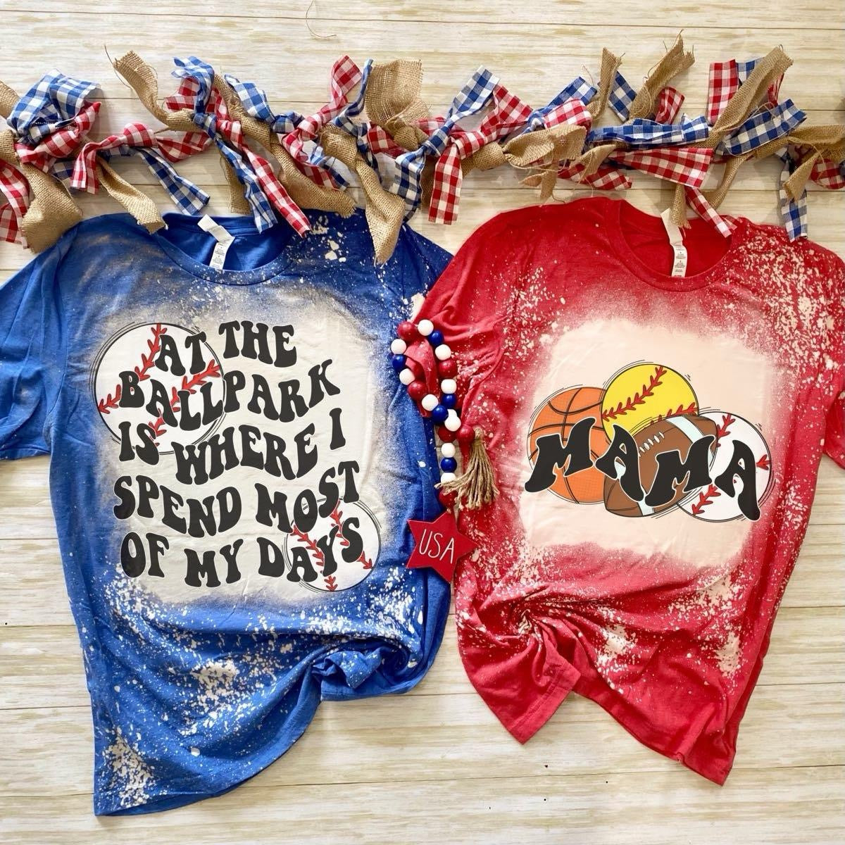 Sports Mama T-Shirt - Bleached -  Comfortable Unisex T-Shirt - Baseball, Tennis, Softball, Football, Band, Cheer, Wrestling