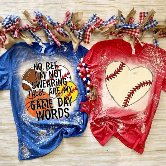 Sports Mama T-Shirt - Bleached -  Comfortable Unisex T-Shirt - Baseball, Tennis, Softball, Football, Band, Cheer, Wrestling