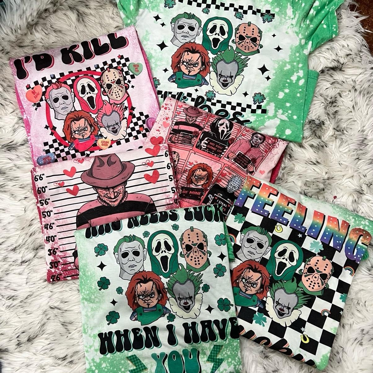 Horror T-Shirt - Valentines Day - St Patrick’s Day - Easter - 4th of July - Unisex Gildan - Sublimation Comfort Fashion Halloween Graphics Menswear Soft