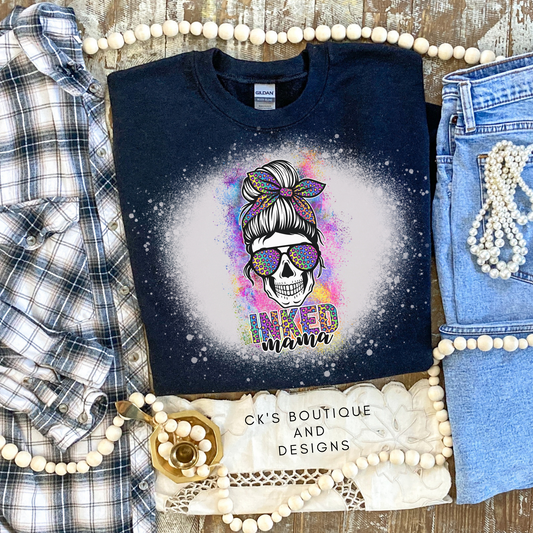 Inked Mama Bleach Shirt - Grey